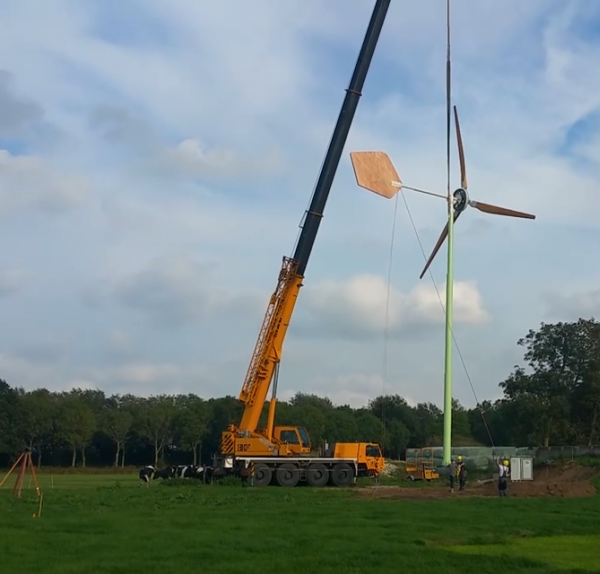 Plaatsing dorpsmolen EAZ Duurswold Overschild x